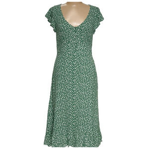 Banana Republic Green A-Line Midi Dress